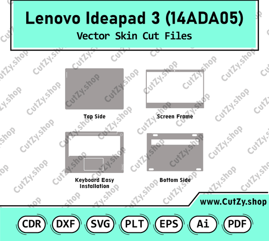 Lenovo Ideapad 3 14AdA05 Vector Skin Cut Files