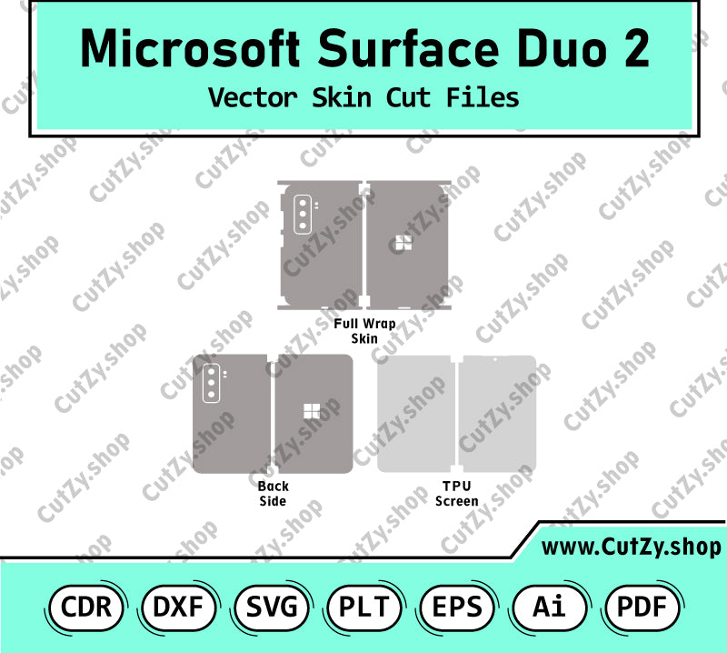 Microsoft Surface Duo 2 Vector Skin Cut Files