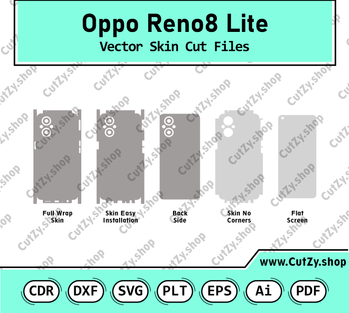 Oppo Reno 8 Lite Vector Skin Cut Files