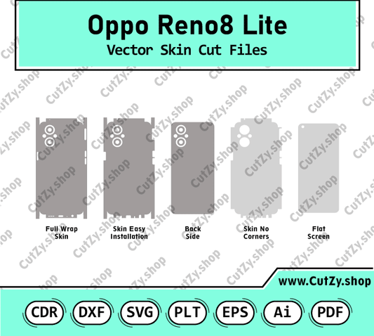 Oppo Reno 8 Lite Vector Skin Cut Files