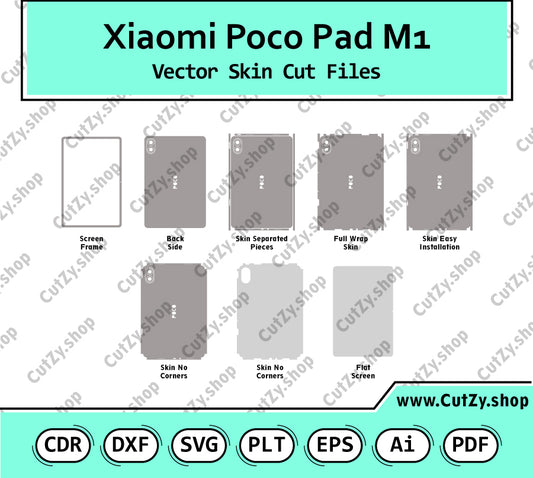 Xiaomi Poco Pad M1 Vector Skin Cut Files