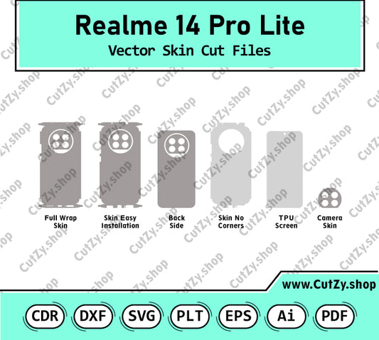 Realme 14 Pro Lite Vector Skin Cut Files