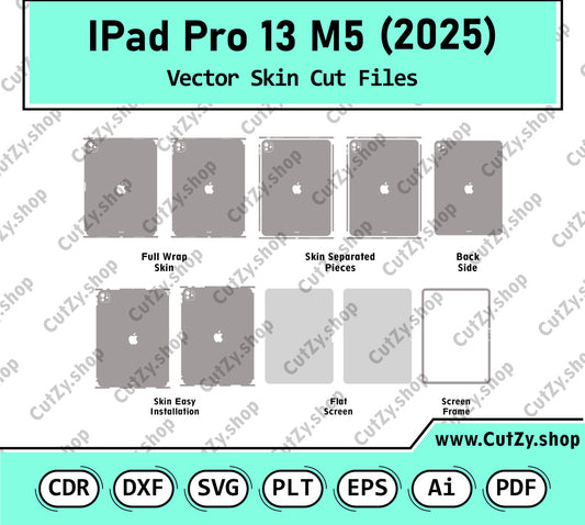 iPad Pro 13 (2025) M5  With Magic Keyboard Vector Skin Cut Files