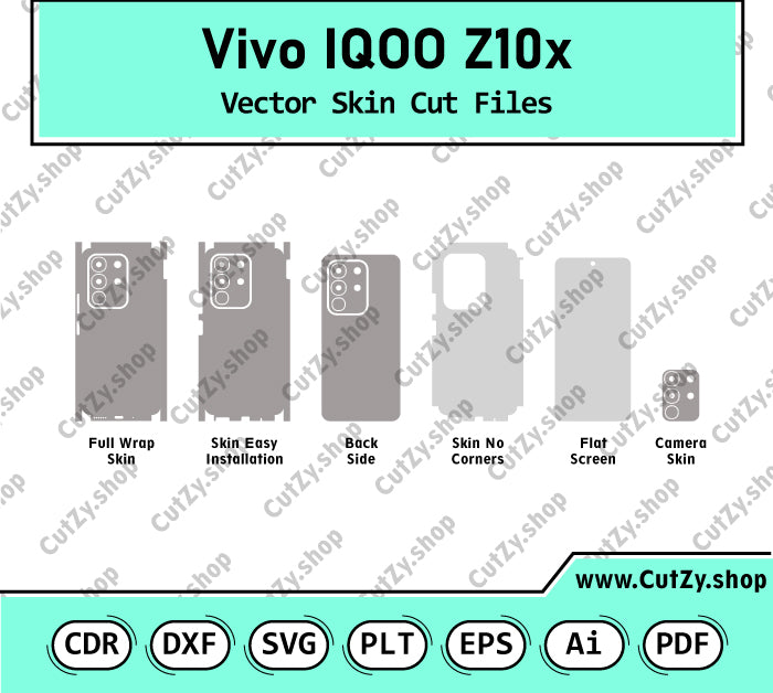 Vivo IQOO Z10x Vector Skin Cut Files