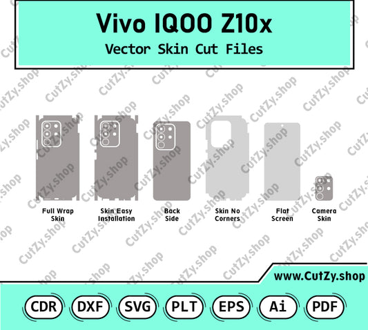 Vivo IQOO Z10x Vector Skin Cut Files